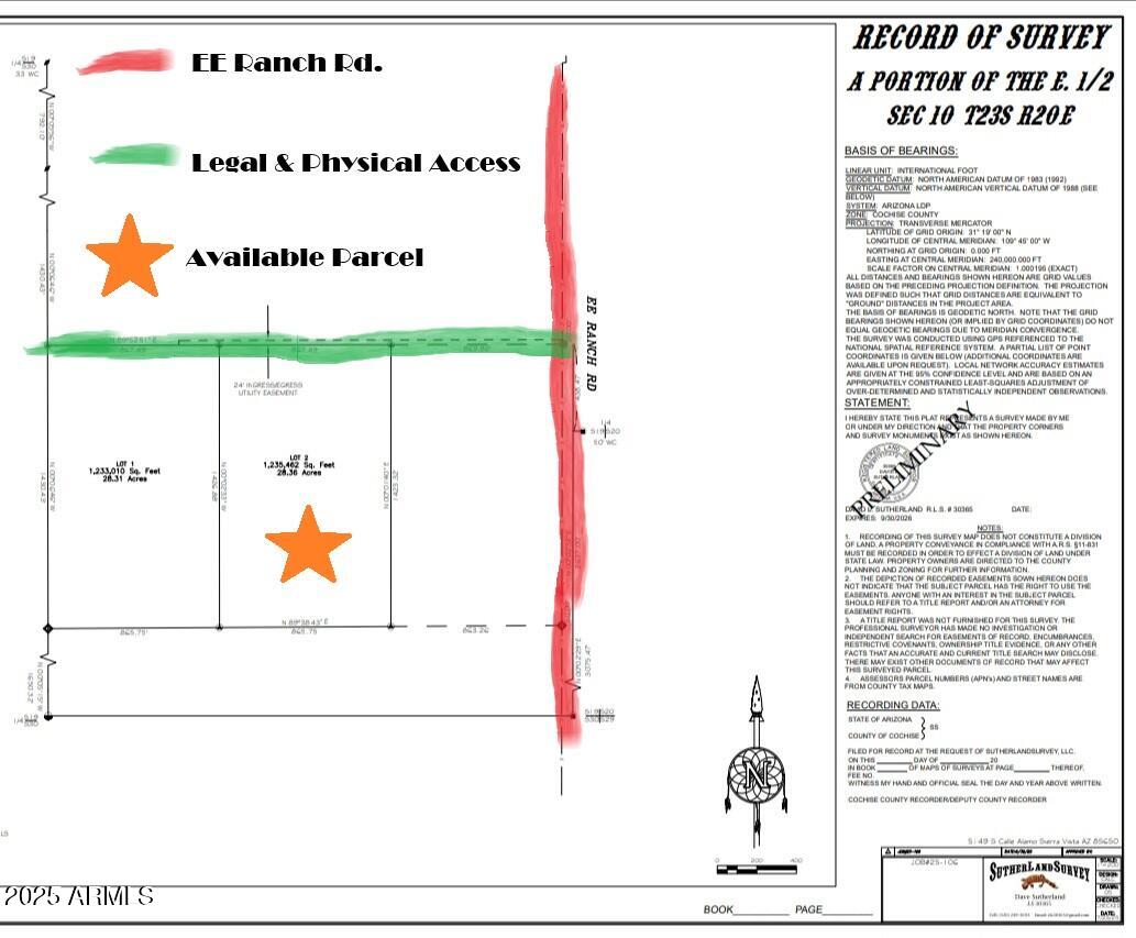 TBD N EE Ranch lot 2 of 2 Road 2 of 2, McNeal, AZ 85617